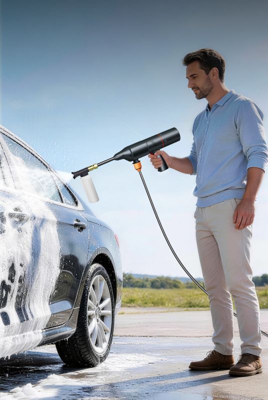 4-in-1 Auto Smart Kit Model E-Pro with Tyre Inflator, Vacuum Cleaner, Car Washer and Power Bank