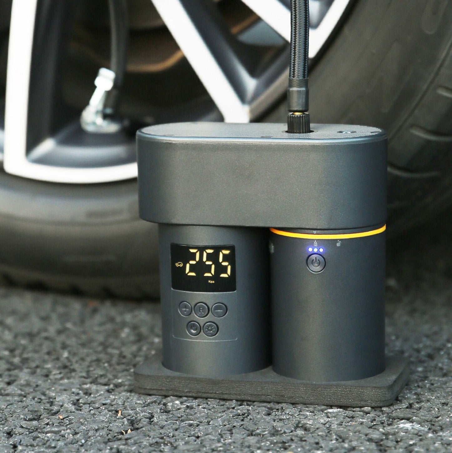 4-in-1 Auto Smart Kit Model E-Pro with Tyre Inflator, Vacuum Cleaner, Car Washer and Power Bank
