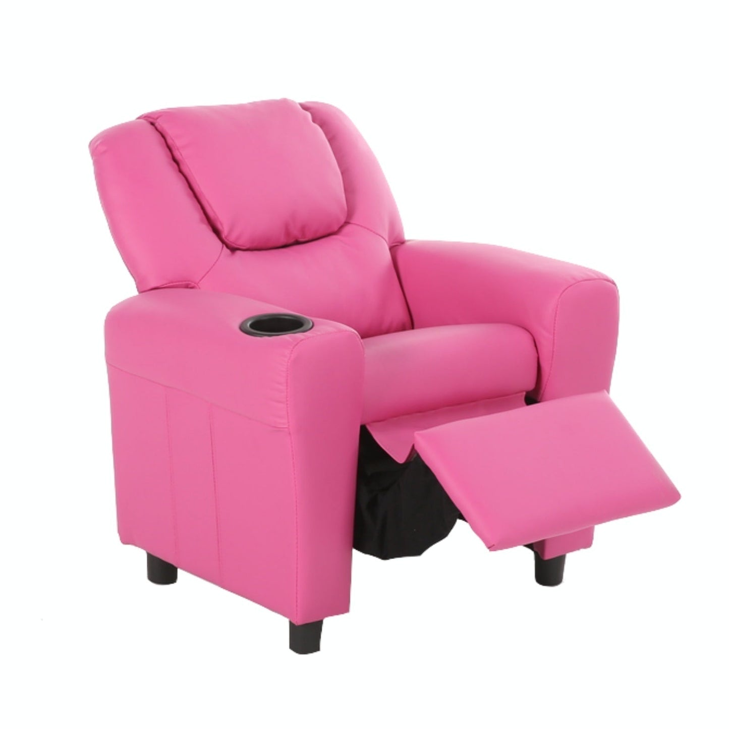 Oliver Kids Recliner Chair Sofa Children Lounge Couch PU Armchair - Pink-0