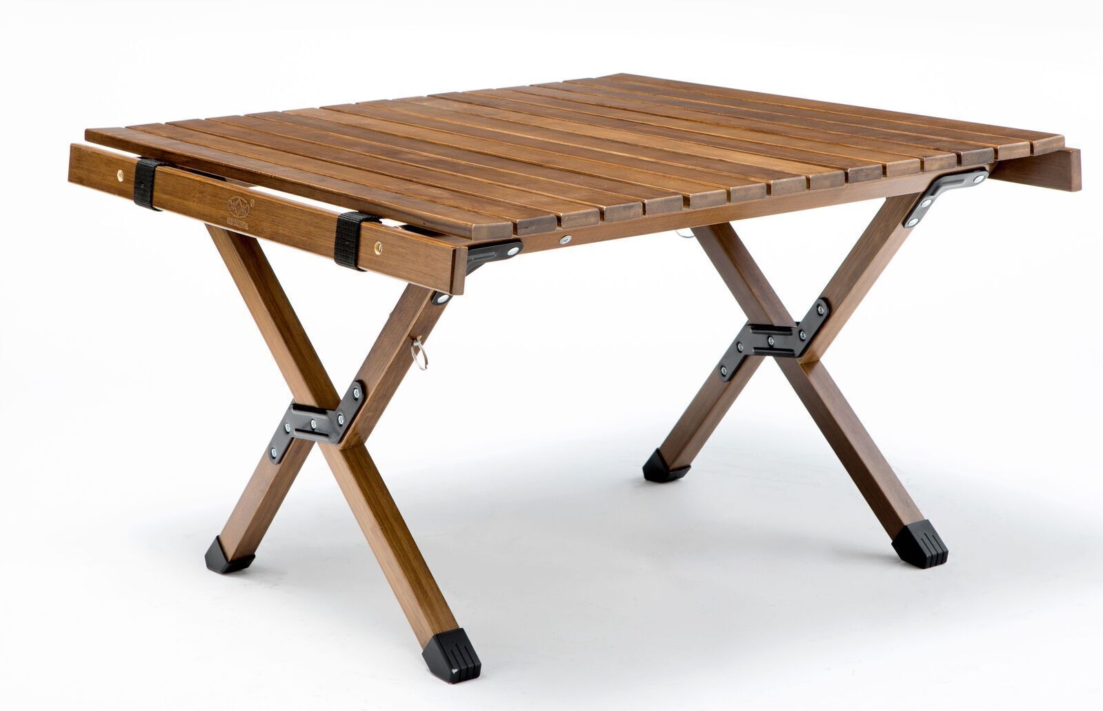 Wooden Foldable Camping Table 62cm + Jacaru Picnic Blanket 100% Cotton Regular-2