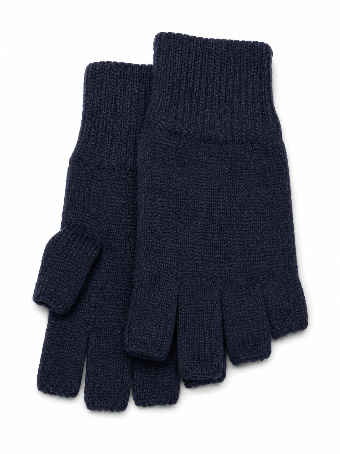 Dents 3M Thinsulate Womens Fingerless Knit Gloves Polar Insulation Thermal - Navy