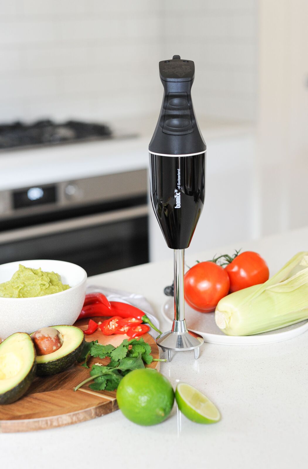 Bamix Classic Immersion Blender 140W Stick Mixer Stainless Steel Blade Black