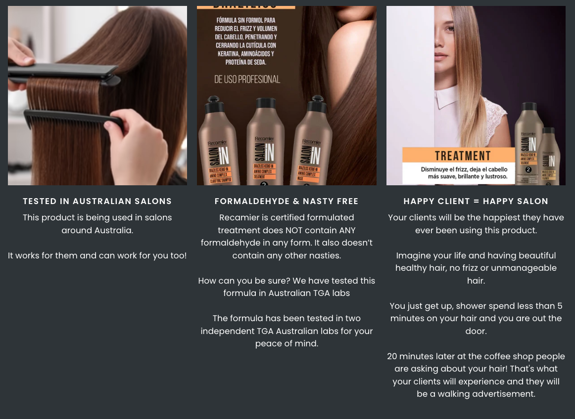 1 Litre Premium Recamier Pure Keratin Treatment Smoothing Straightening (Step 2)