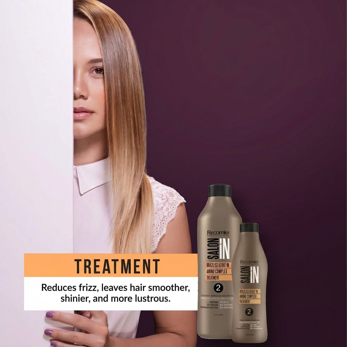 1 Litre Premium Recamier Pure Keratin Treatment Smoothing Straightening (Step 2)