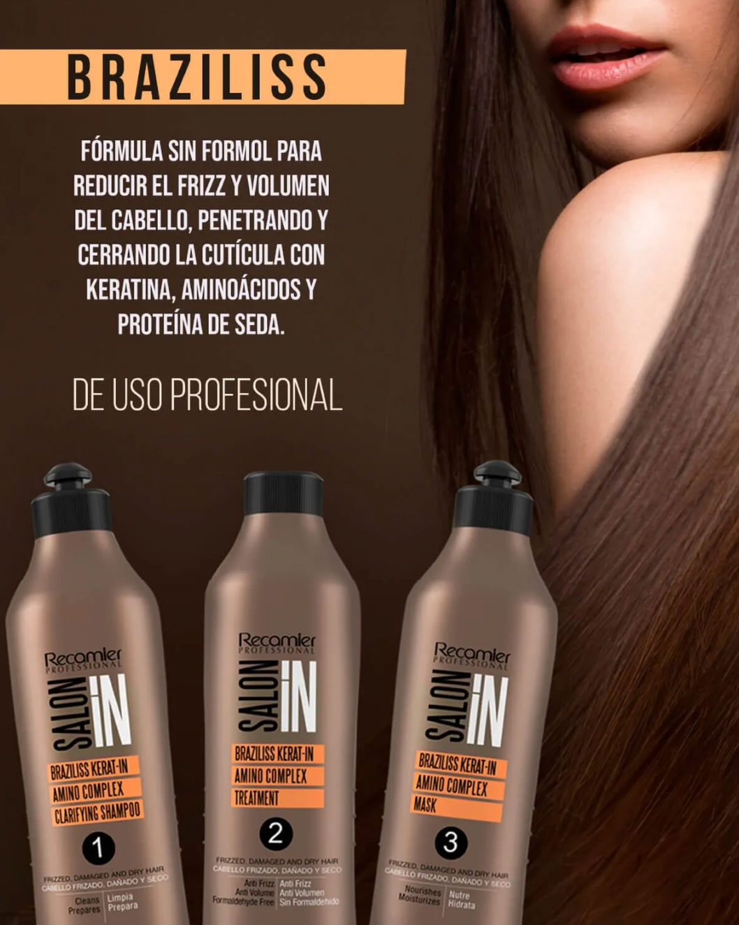 1 Litre Premium Recamier Pure Keratin Treatment Smoothing Straightening (Step 2)