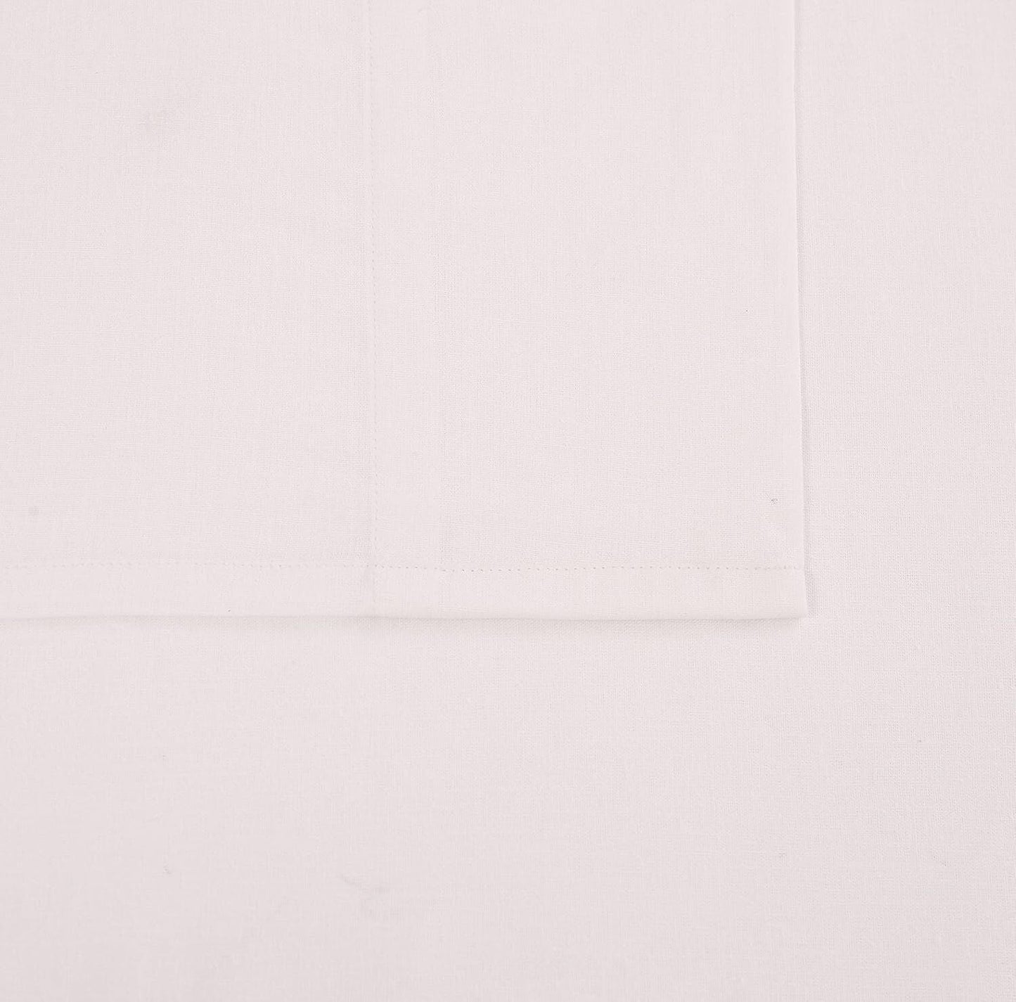 FRYE Cotton/Linen Blend 4-Piece Bed Sheet Set in White (Full/Double Size)