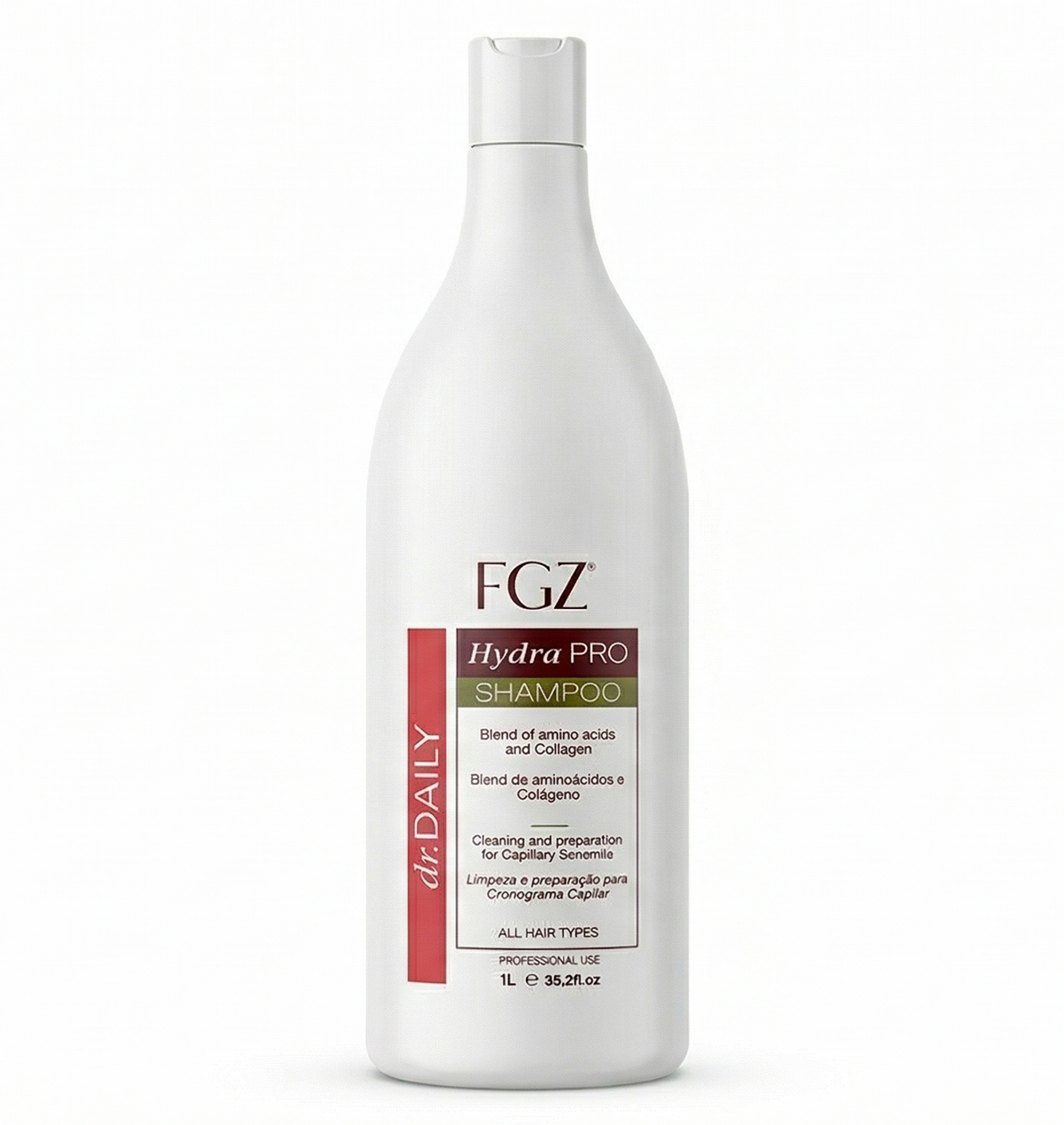 Hydra Pro Shampoo 1L (Amino Acids / Collagen / Silk Protein) by FGZ Keratin & Nanoplasty SAFE
