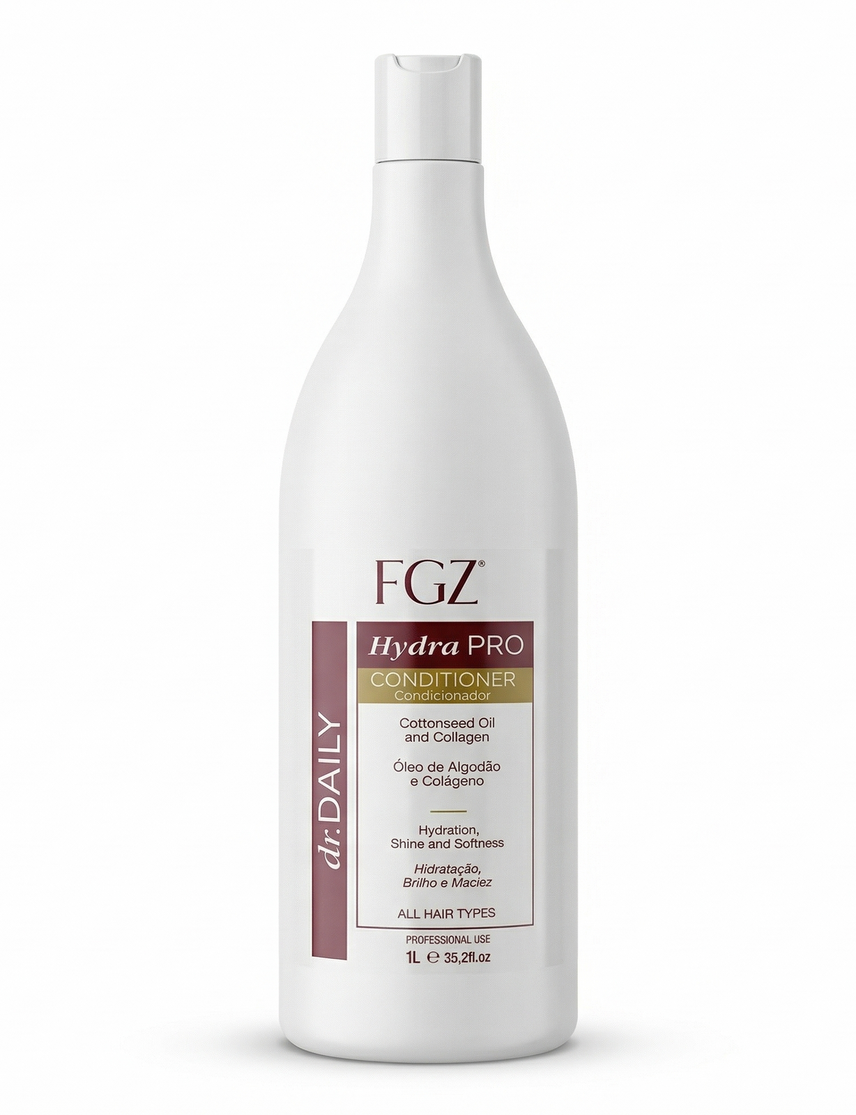 Hydra Pro Conditioner 1L (Cottonseed Oil / Collagen / Silk Protein) by FGZ - Keratin & Nanoplasty SAFE