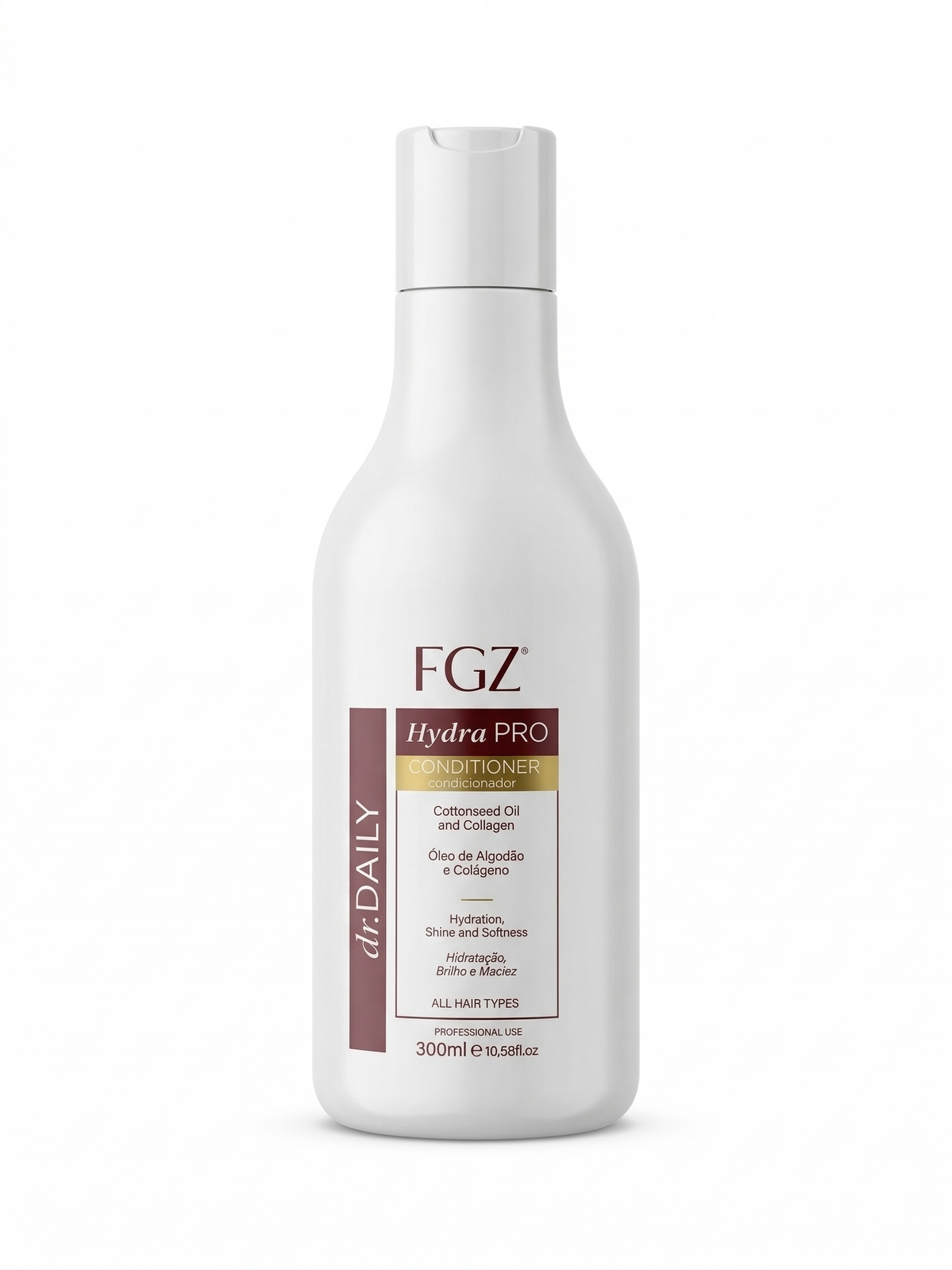 Hydra Pro Conditioner 300ml (Cottonseed Oil / Collagen / Silk Protein) by FGZ Keratin & Nanoplasty SAFE