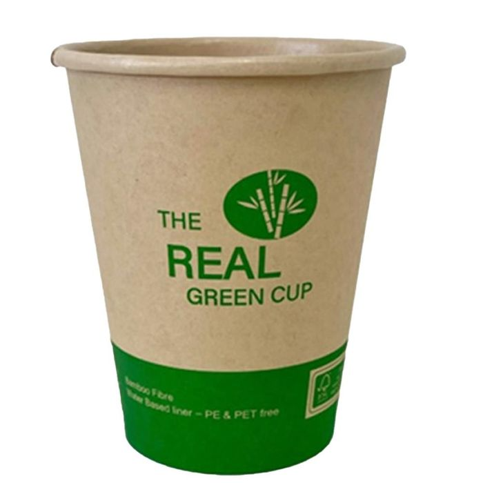 2500x Bamboo Paper Drinking Coffee Cups (Single Wall) w/ Water Based Lining - 7oz (210ml)