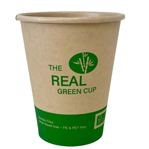 1000x Bamboo Paper Drinking Coffee Cups (Single Wall) w/ Water Based Lining - 7oz (210ml)