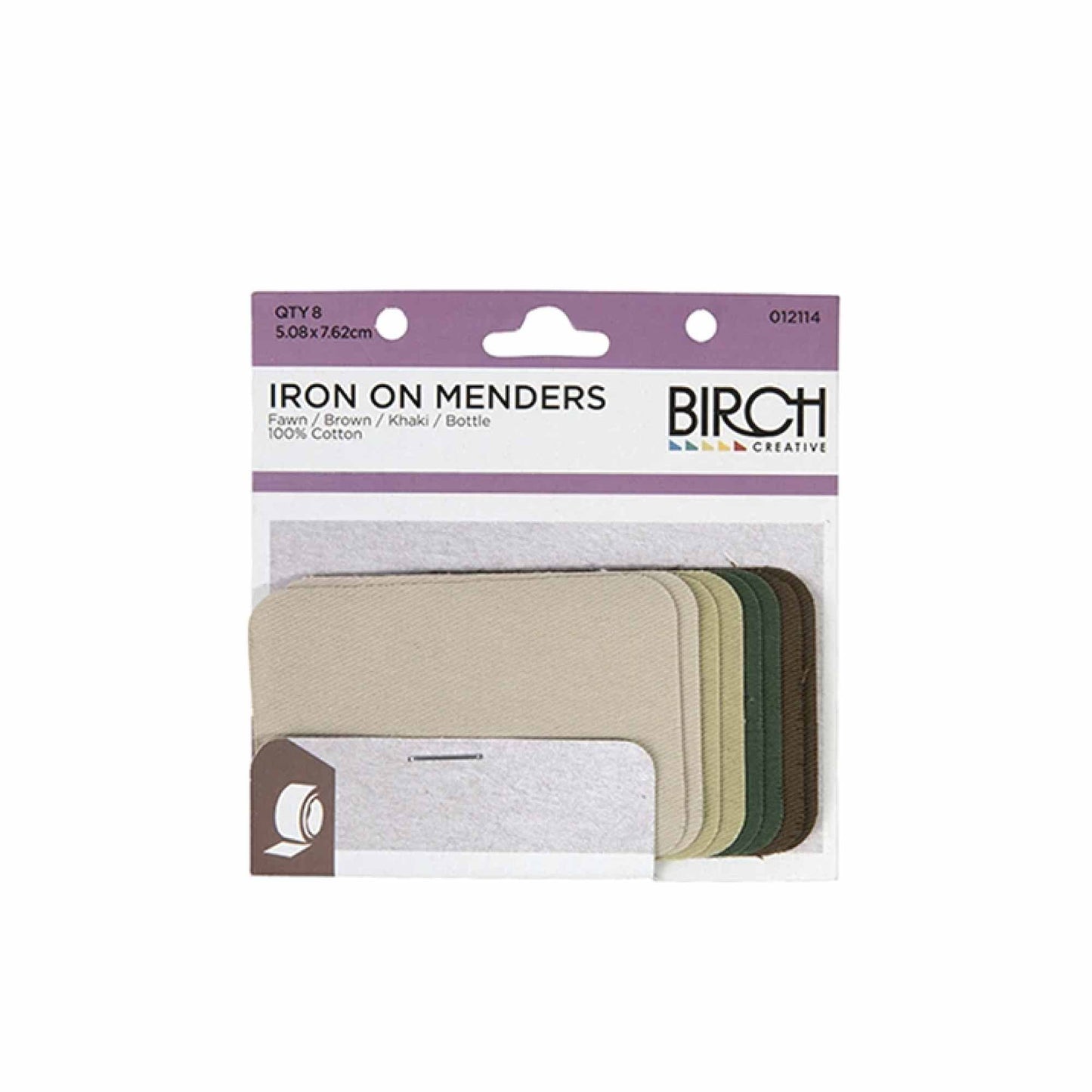 8 Pck Iron On Menders 5.08x7.62cm Cotton Clothes Mending Repair Patches Birch-2