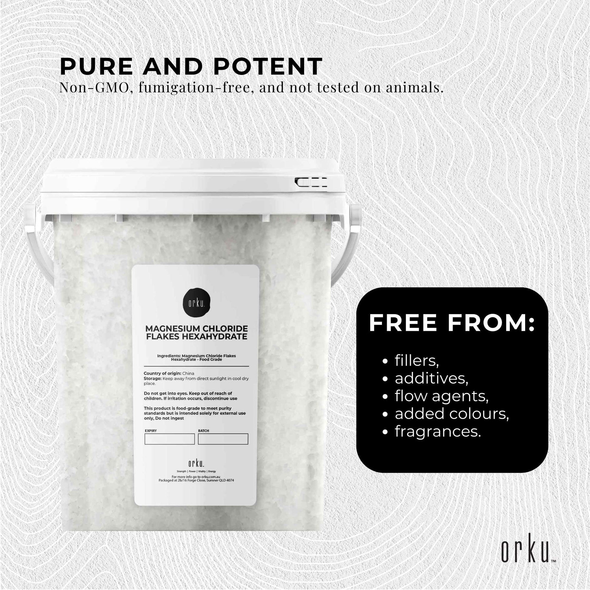 800g Magnesium Chloride Flakes Hexahydrate Tub -  Organic USP Food Grade Salt-2