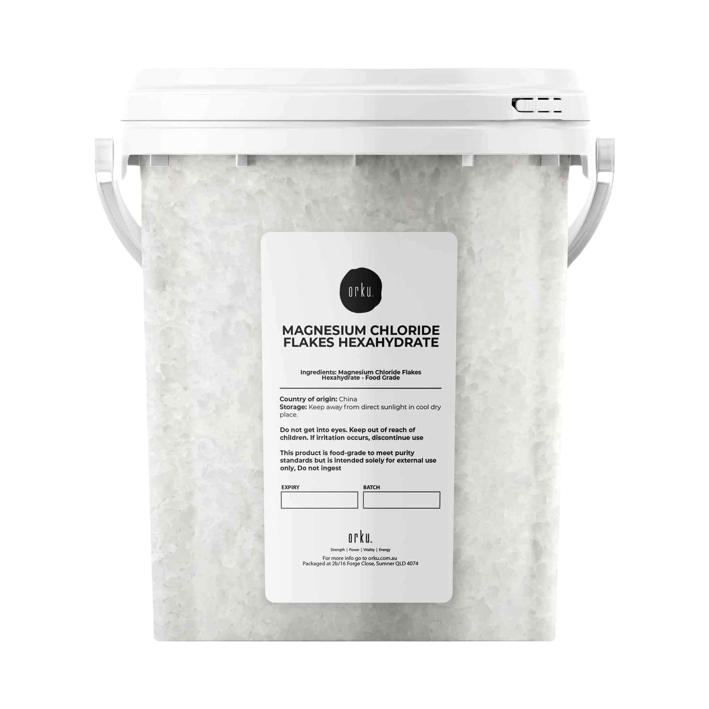 800g Magnesium Chloride Flakes Hexahydrate Tub -  Organic USP Food Grade Salt-0