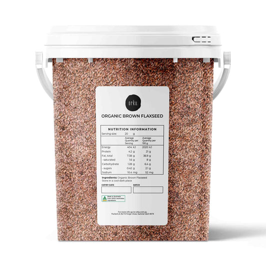 800g Organic Brown Linseed Flaxseed Tub Whole Flax Seed Non GMO Omega3 6 Fibre-0