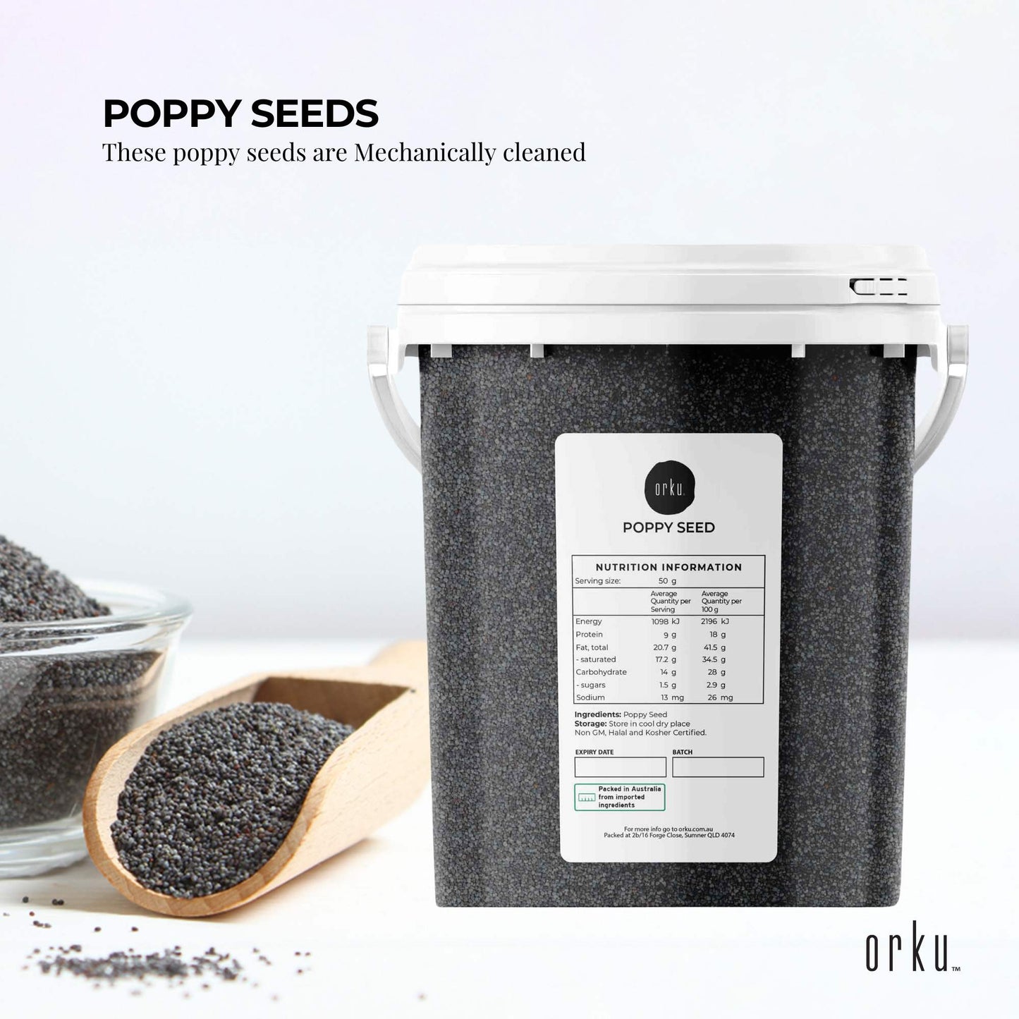800g Poppy Seeds Unwashed Bucket Papaver Somniferum For Baking and Decorating-1