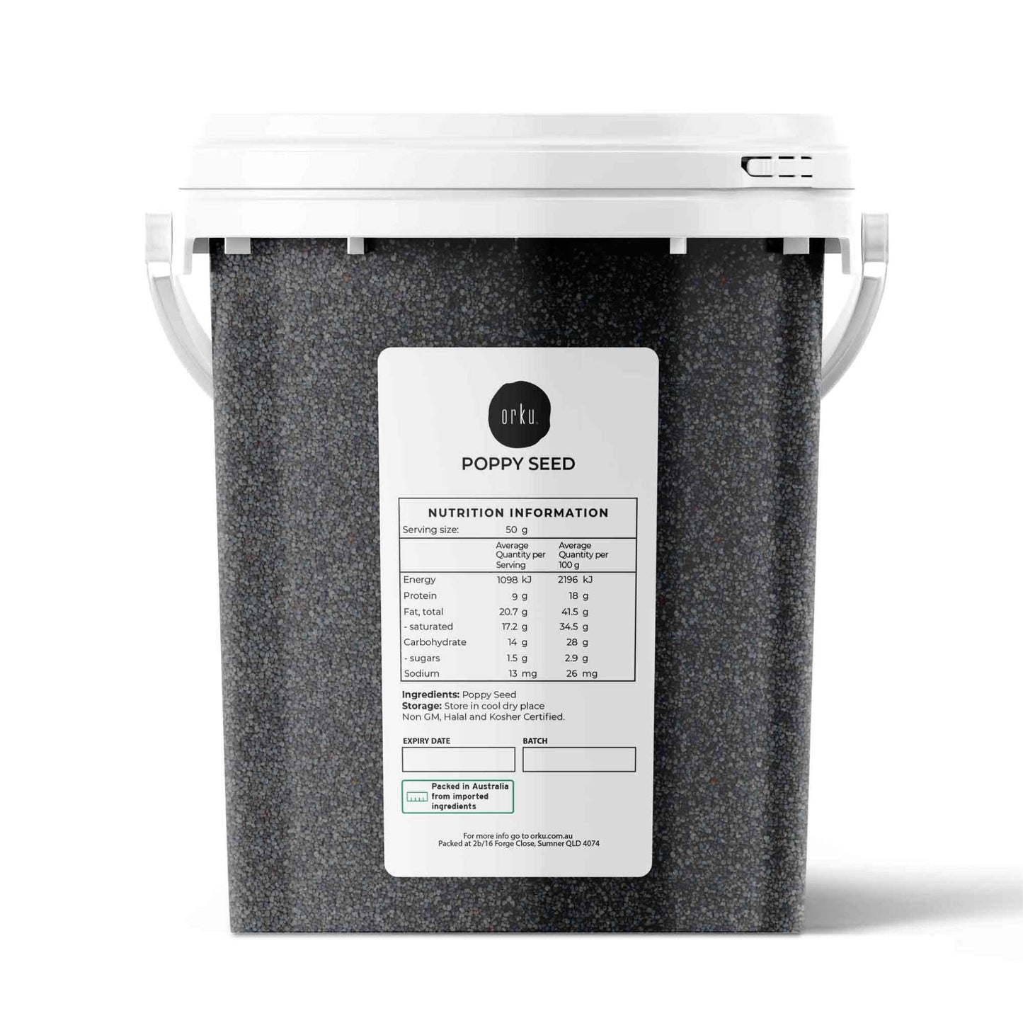 800g Poppy Seeds Unwashed Bucket Papaver Somniferum For Baking and Decorating-0