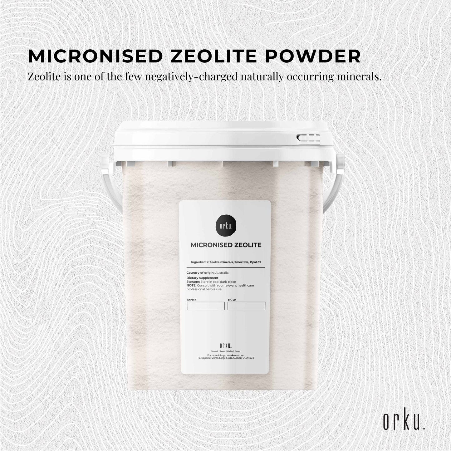 800g Pure Micronised Zeolite Powder Mineral Tub - Micronized Volcamin-2