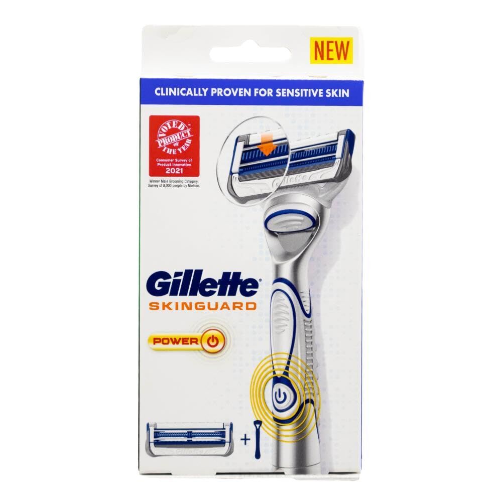 Gillette Mens Razor Skinguard Razor (1 Handle with 1 Cartridge)