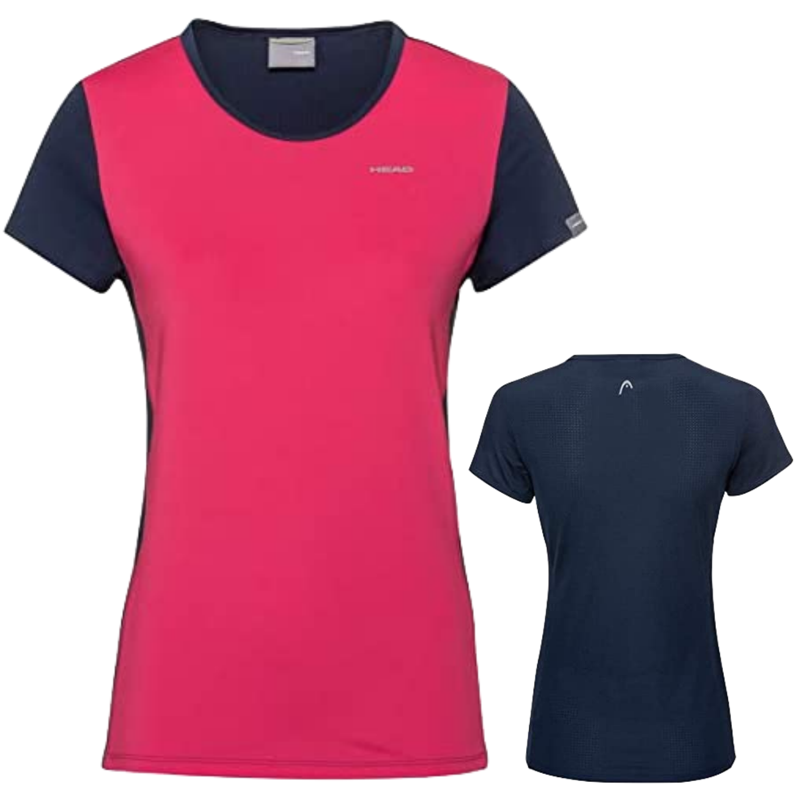 HEAD Womens Mia T-Shirt Tennis Sports Gym Workout - Magenta/Dark Blue-5