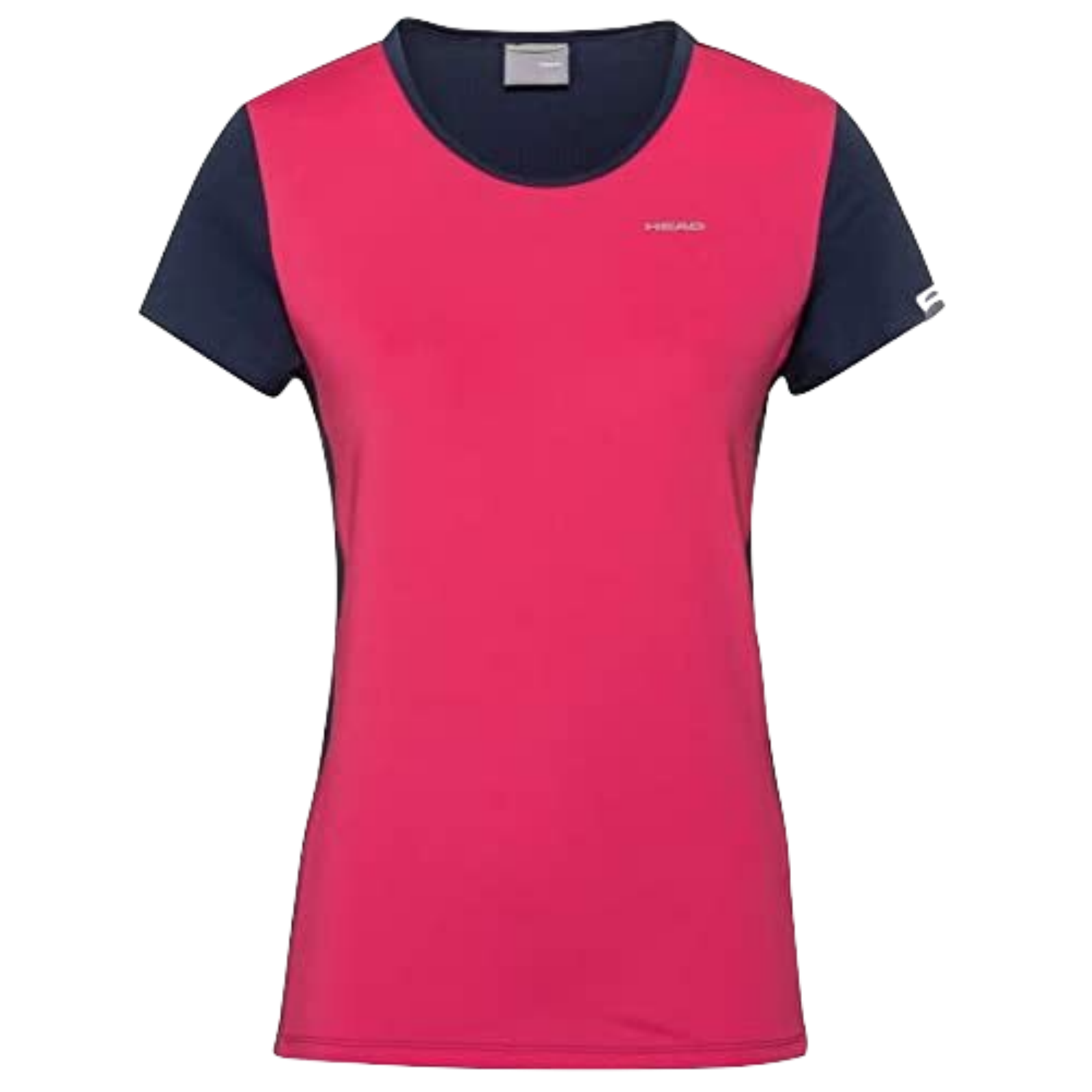 HEAD Girls Mia Tennis Top T-Shirt Competition Short Sleeve Tee - Pink/Dark Blue-4