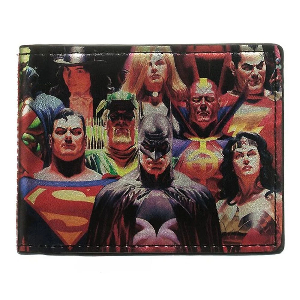 DC Comics Heroes vs Villains Wallet Bi-Fold Bifold Tilted Logo-2