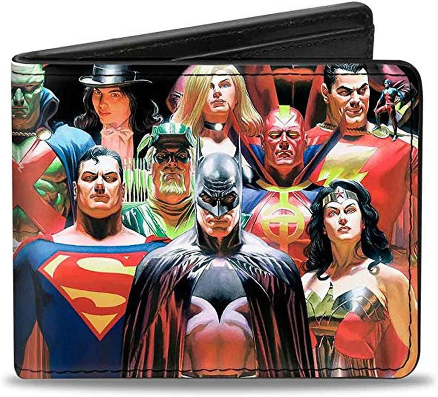 DC Comics Heroes vs Villains Wallet Bi-Fold Bifold Tilted Logo-1
