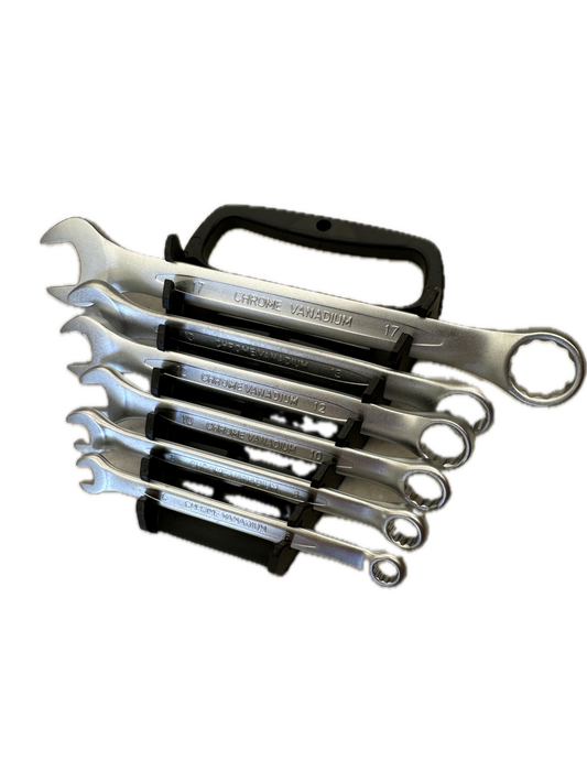 6 Piece Double Open Ring End Wrench Combination Spanner Chrome Vanadium Auto Repair Set-0