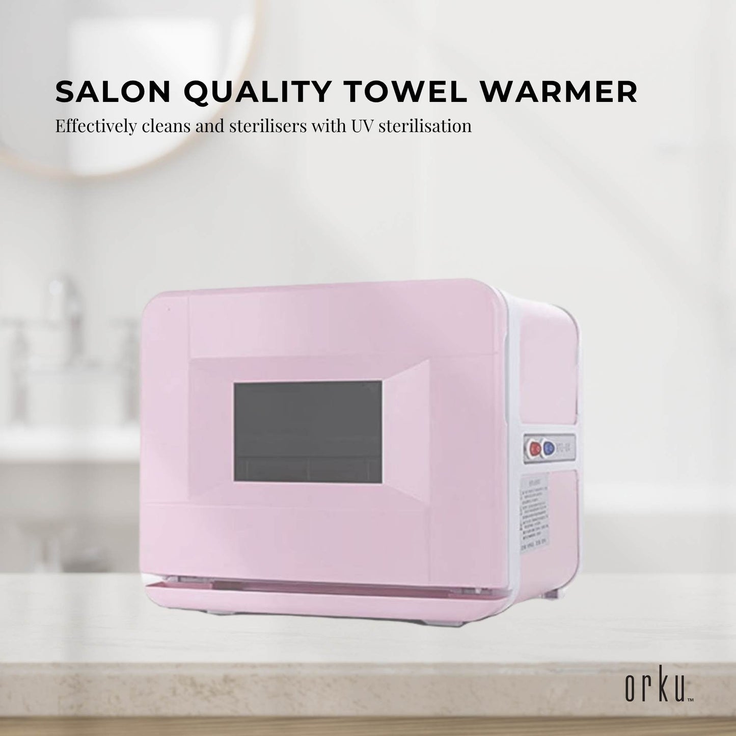 8L Pink Electric Towel Warmer UV Steriliser Cabinet Small Hot Heater Sanitiser-1