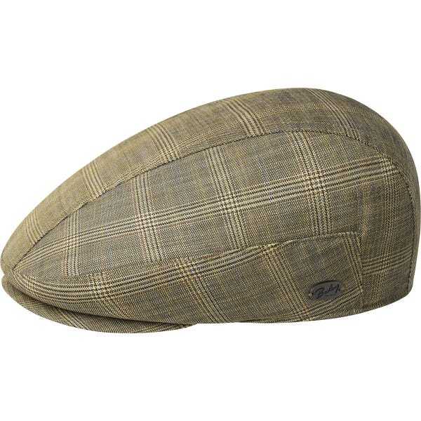 Bailey Mens Bedias Ivy Flat Cap Hat With Comfortable Sweatband- Golden Plaid-0