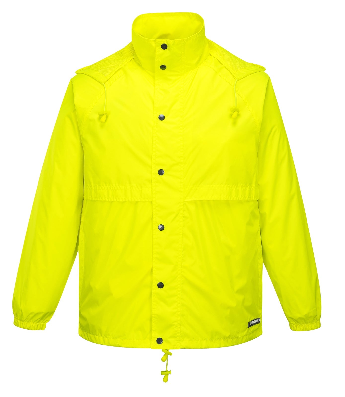 HUSKI STRATUS RAIN JACKET Waterproof Workwear Concealed Hood Windproof Packable-37