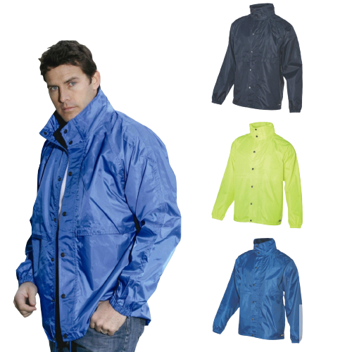 HUSKI STRATUS RAIN JACKET Waterproof Workwear Concealed Hood Windproof Packable-0