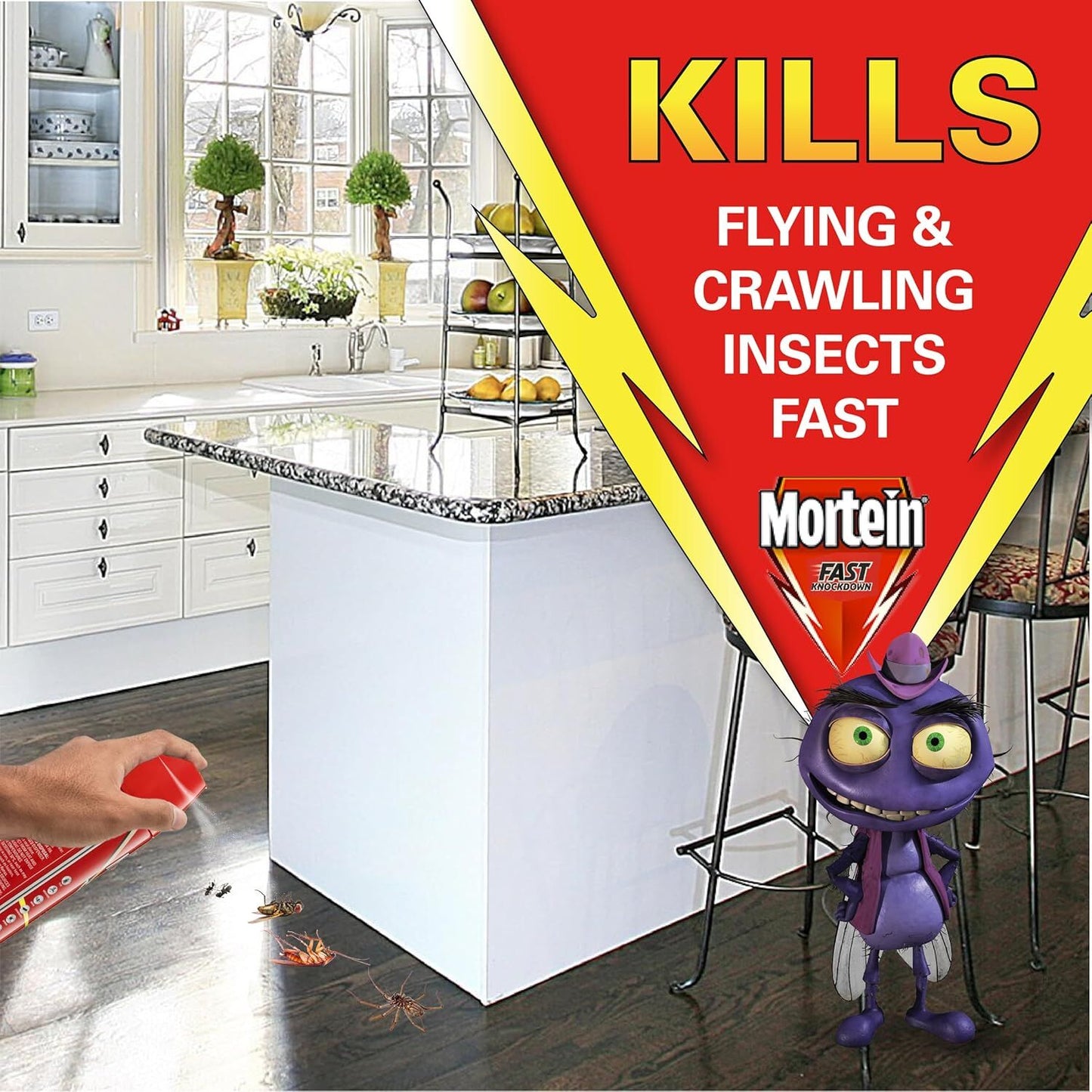 1 Pack of 2 300g Mortein Fast Knockdown Multi Insect Killer Surface Spray