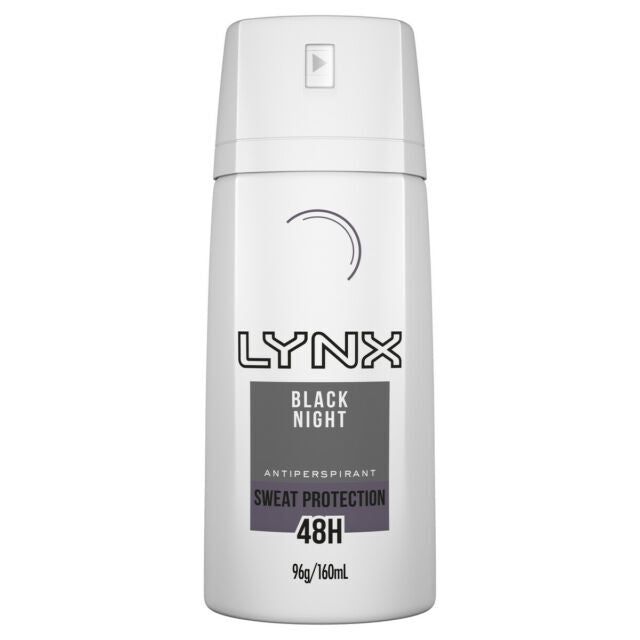 Lynx 160mL Black Night 48H Sweat Protection Antiperspirant Deodorant