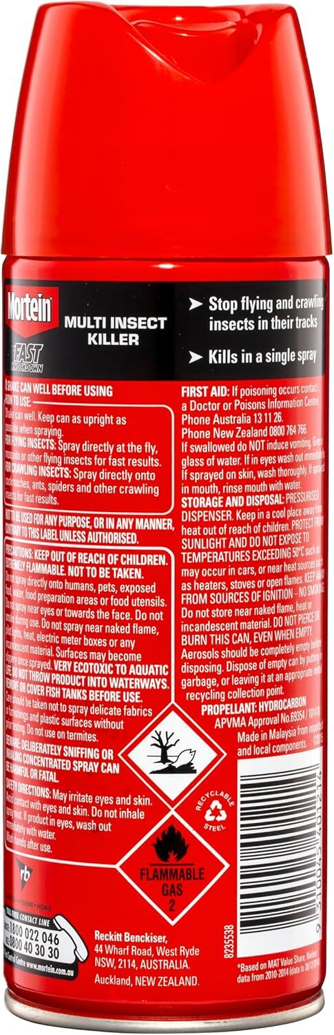 Mortein Fast Knockdown Aerosol Multi Insect Killer, 200g