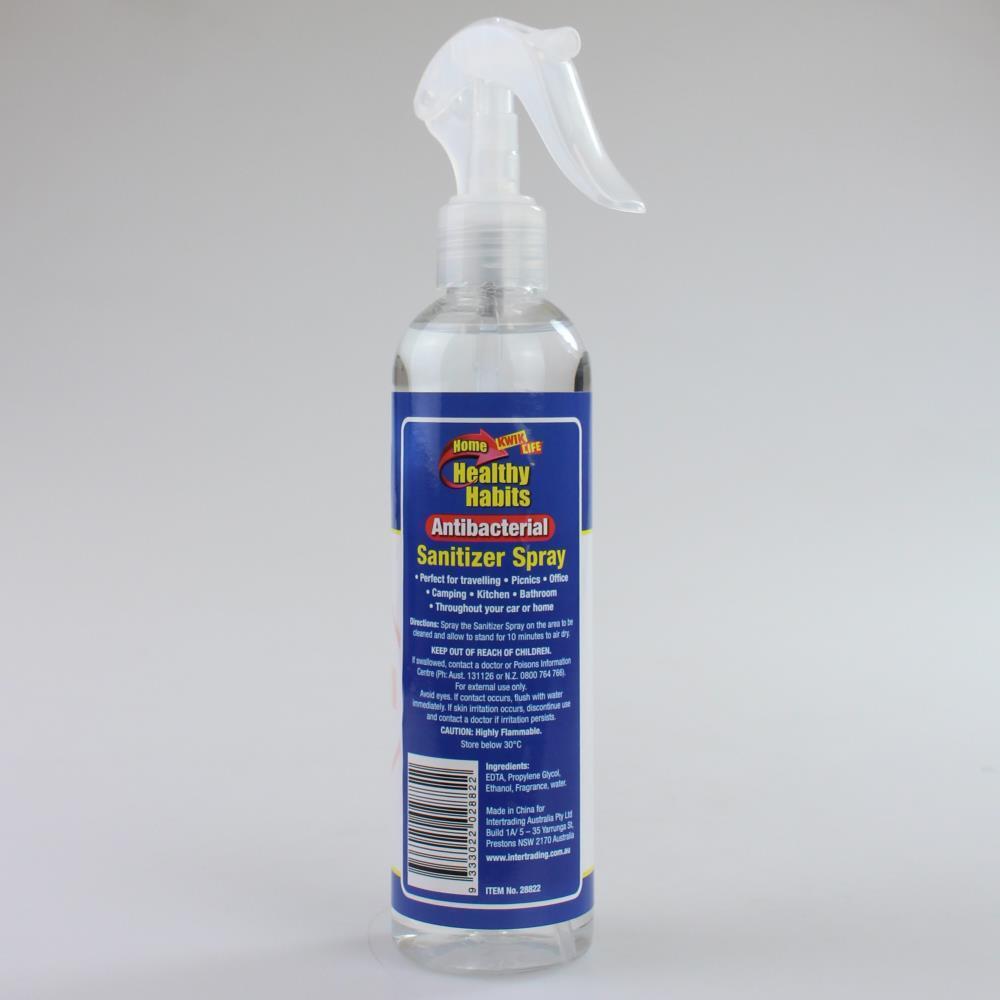 248ml Kwik Life Healthy Habits Antibacterial Sanitizer Sanitiser Spray Bottle 62%-2