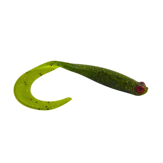 Swimerz 100 mm VTail Soft Plastic Lure, Green Glitter, 5 pack-0