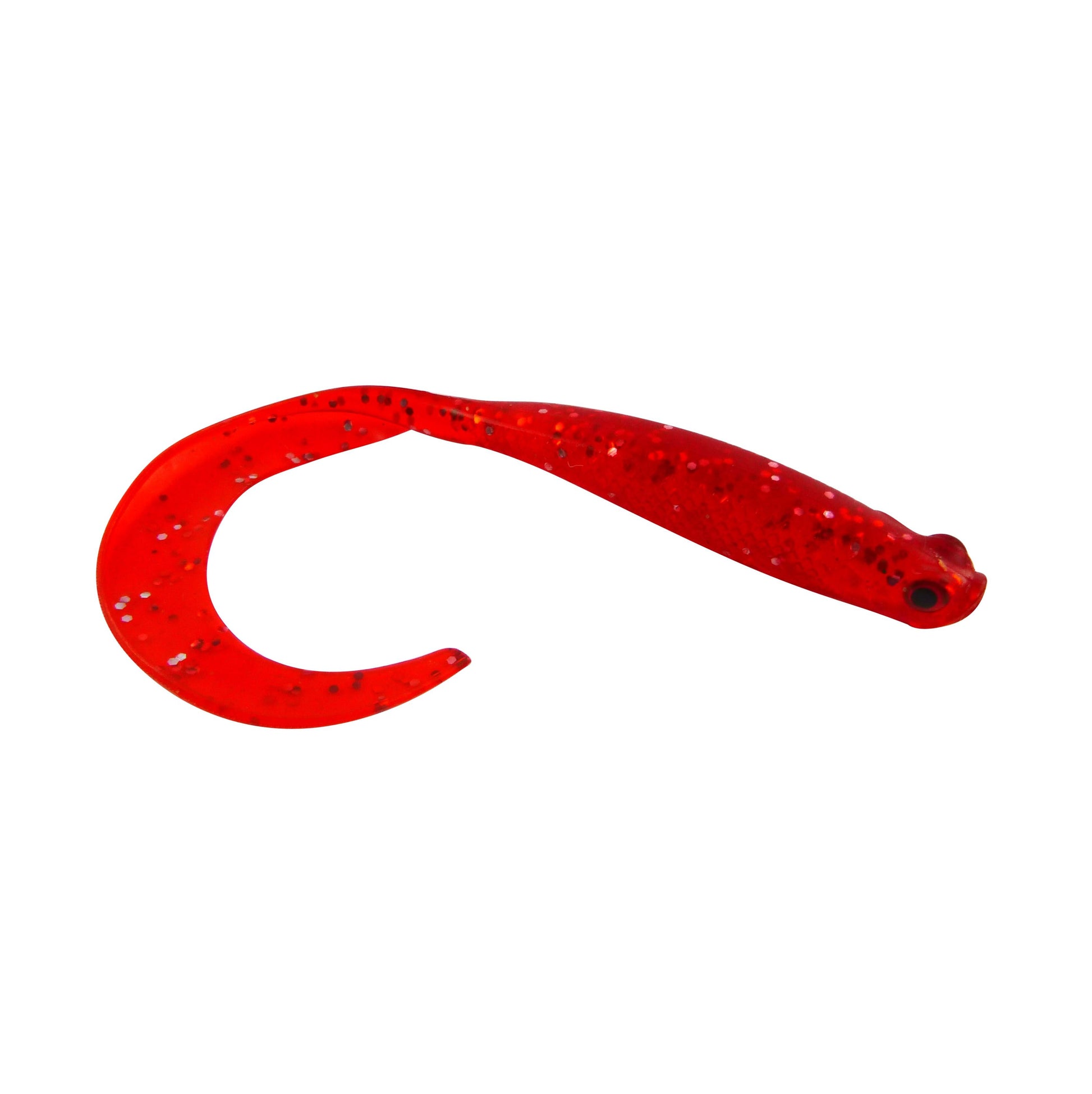 Swimerz 100 mm VTail Soft Plastic Lure, Red Glitter, 5 pack-0