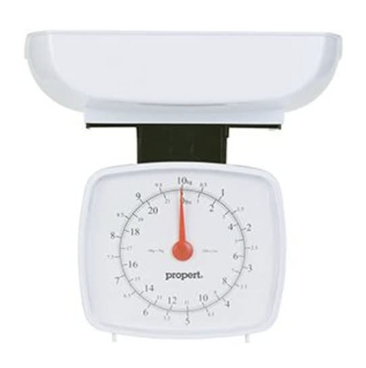 10kg Propert Large Capacity Mechanical Kitchen Scales - White/Black-0