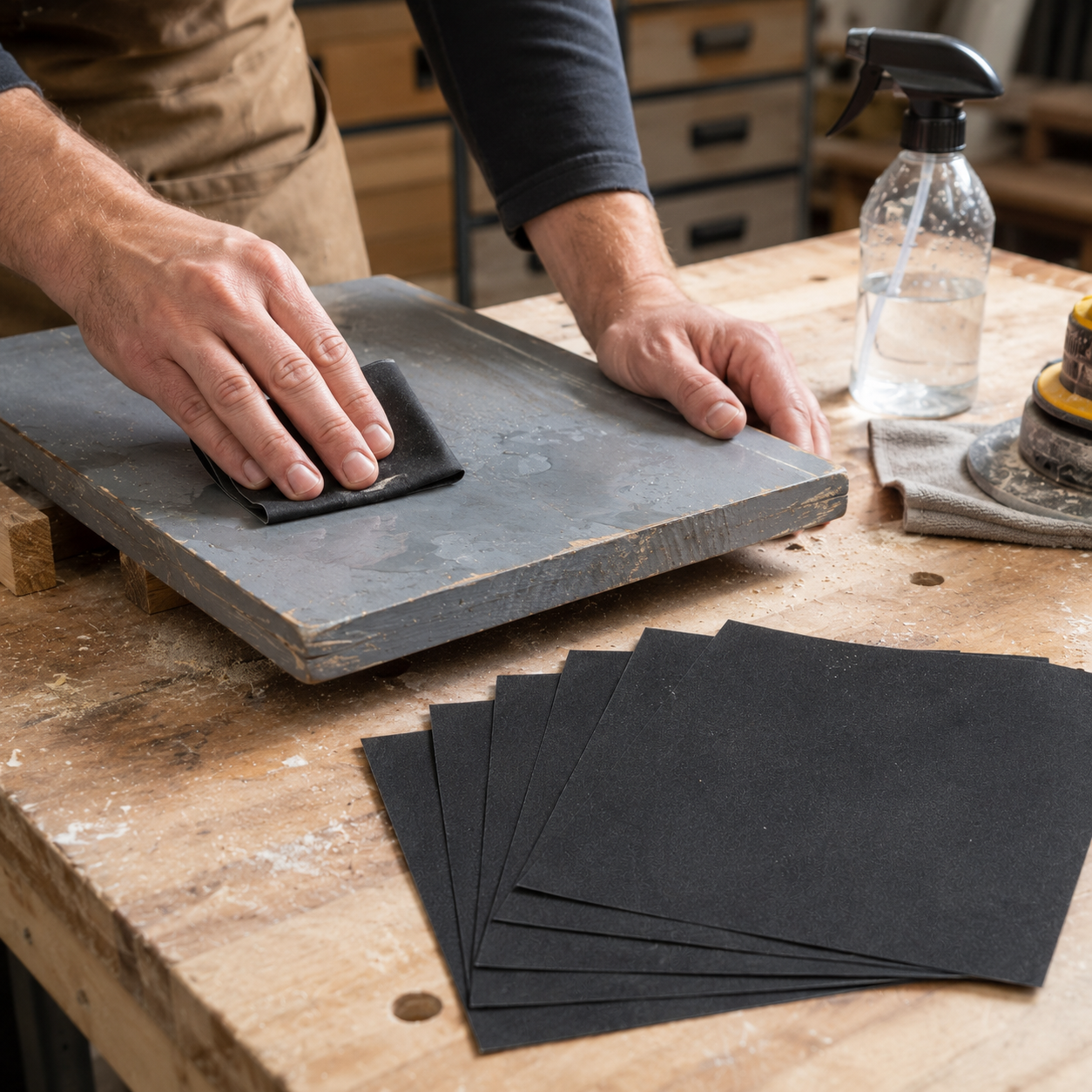 5x Waterproof Sandpaper 23x28cm (2x 100 Grit & 3x 150 Grit) Abrasive Sheets
