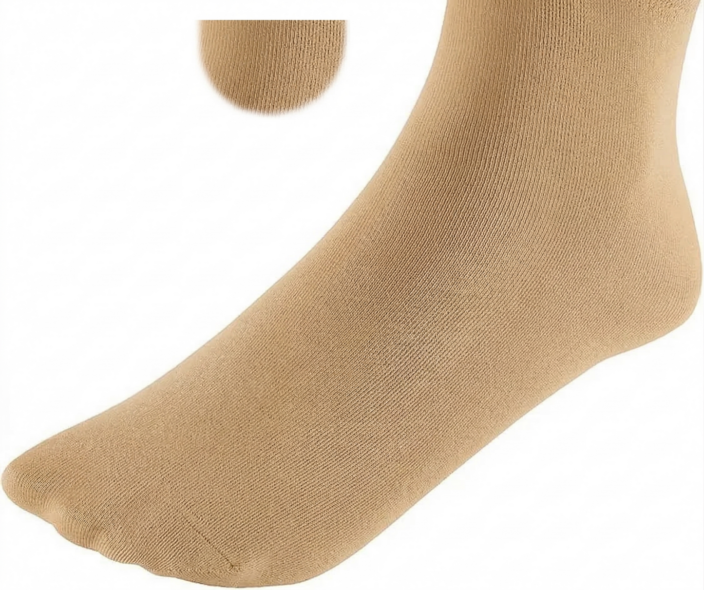24x Womens Plain Opaque Trouser Ankle Cut Socks in Beige (One Size, 2-8)