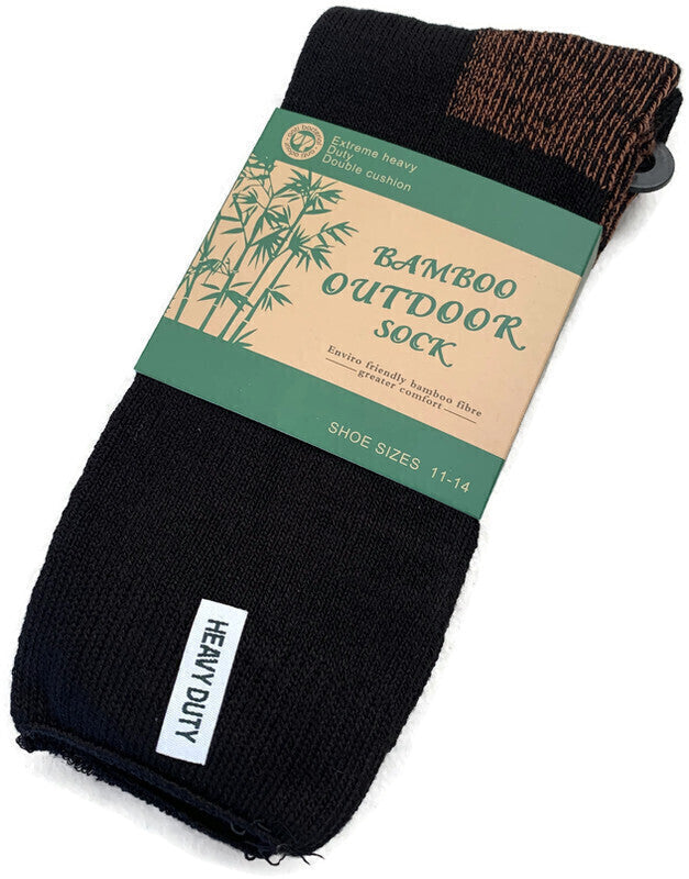 1 Pair BAMBOO OUTDOOR SOCKS Mens Heavy Duty Thick Work Socks Cushion-4