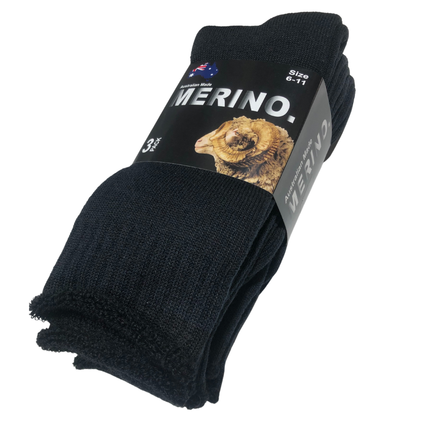 9 Pairs MERINO WOOL SOCKS Mens Heavy Duty Premium Thick Work Socks Cushion in Black-2
