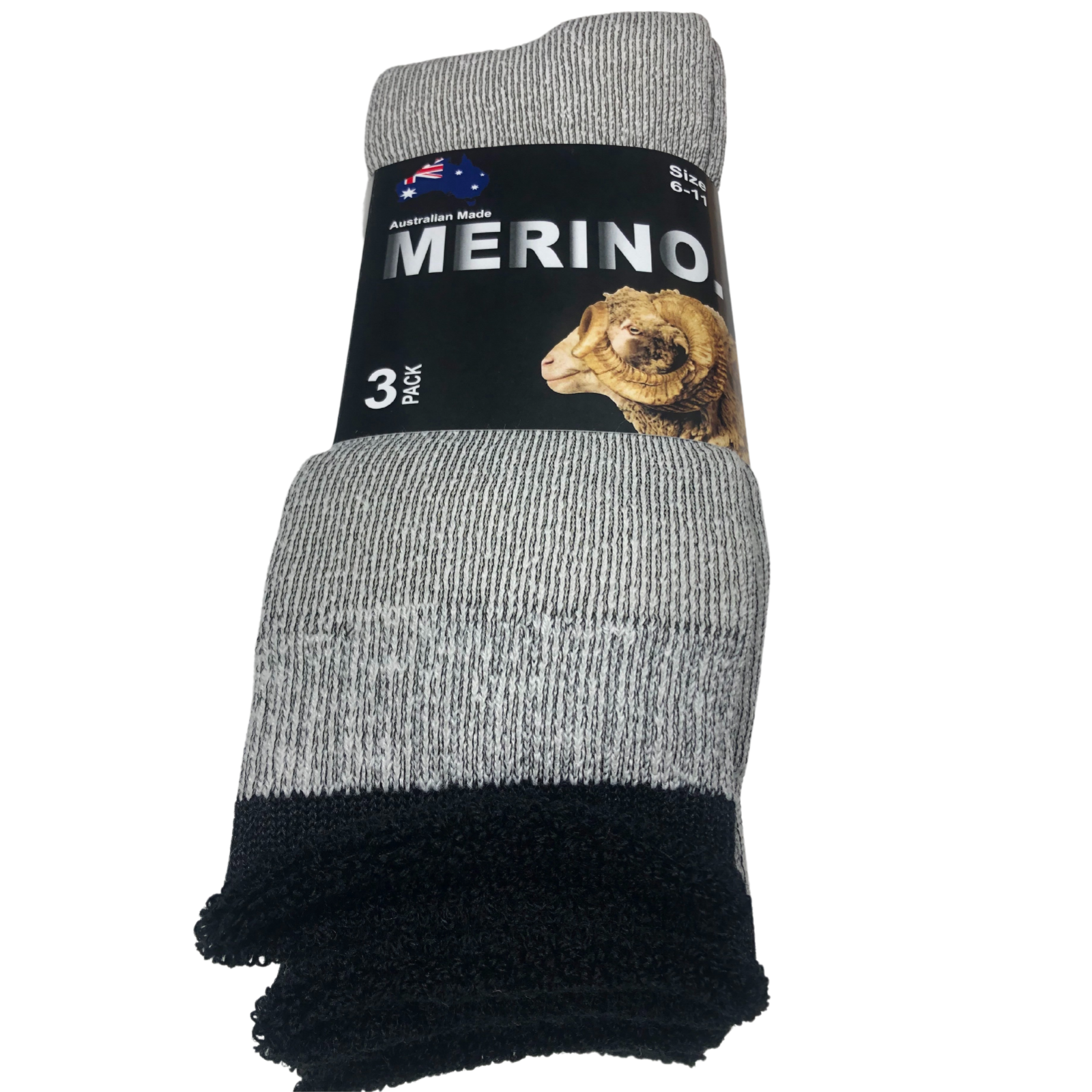 9 Pairs MERINO WOOL SOCKS Mens Heavy Duty Premium Thick Work Socks Cushion in Grey-3