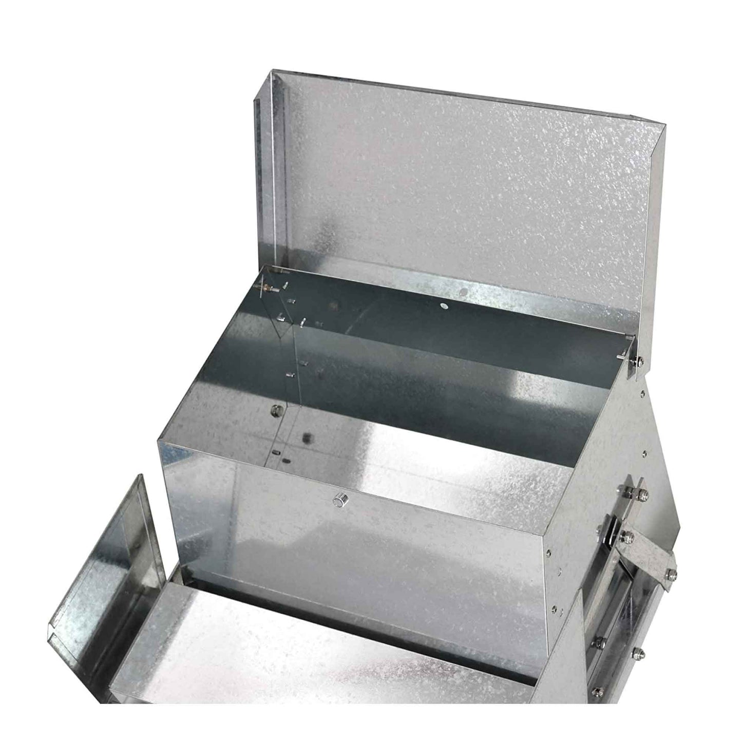 9kg Automatic Chook Chicken Feeder Poultry Auto Treadle Aluminium Metal Feeders-2