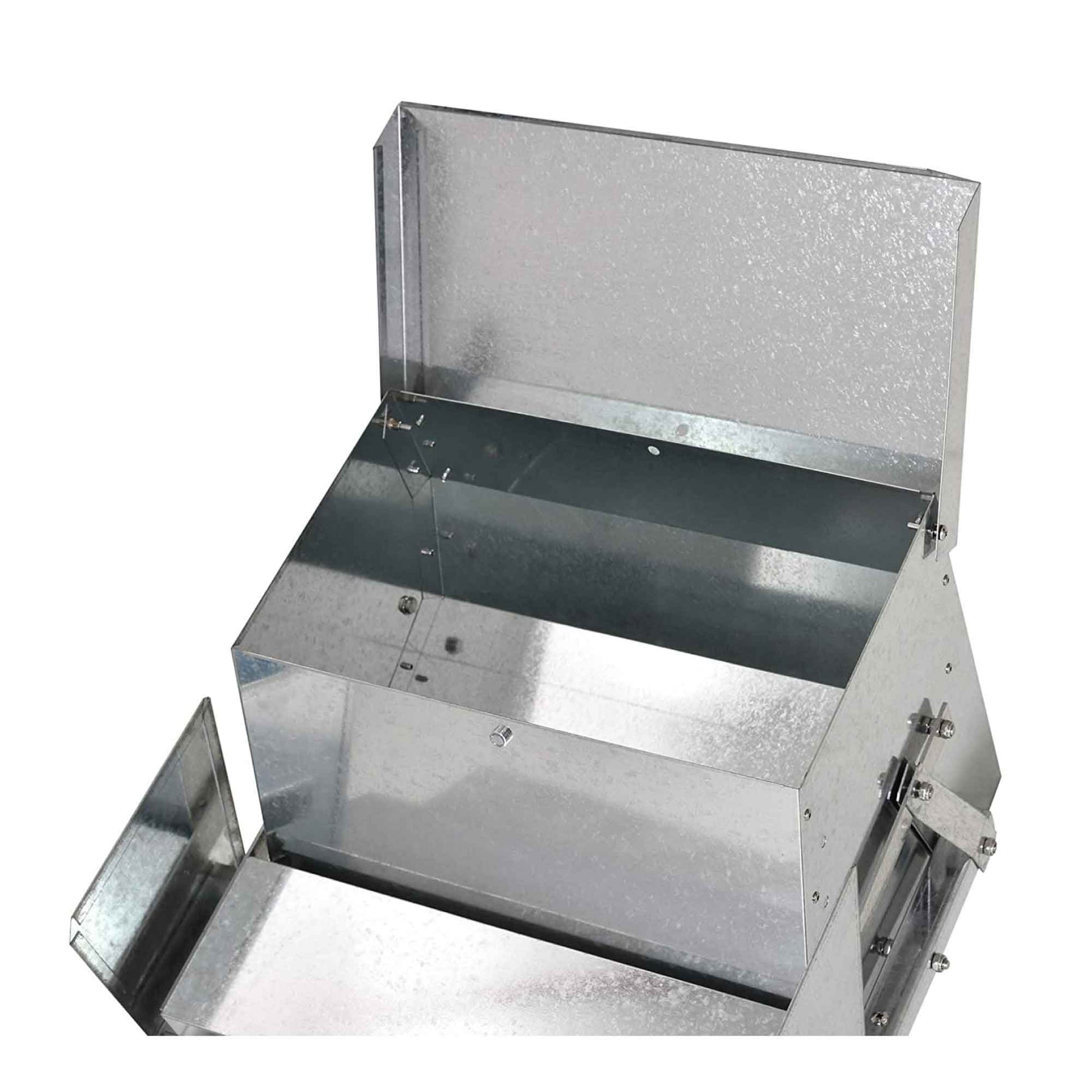 9kg Automatic Chook Chicken Feeder Poultry Auto Treadle Aluminium Metal Feeders-2