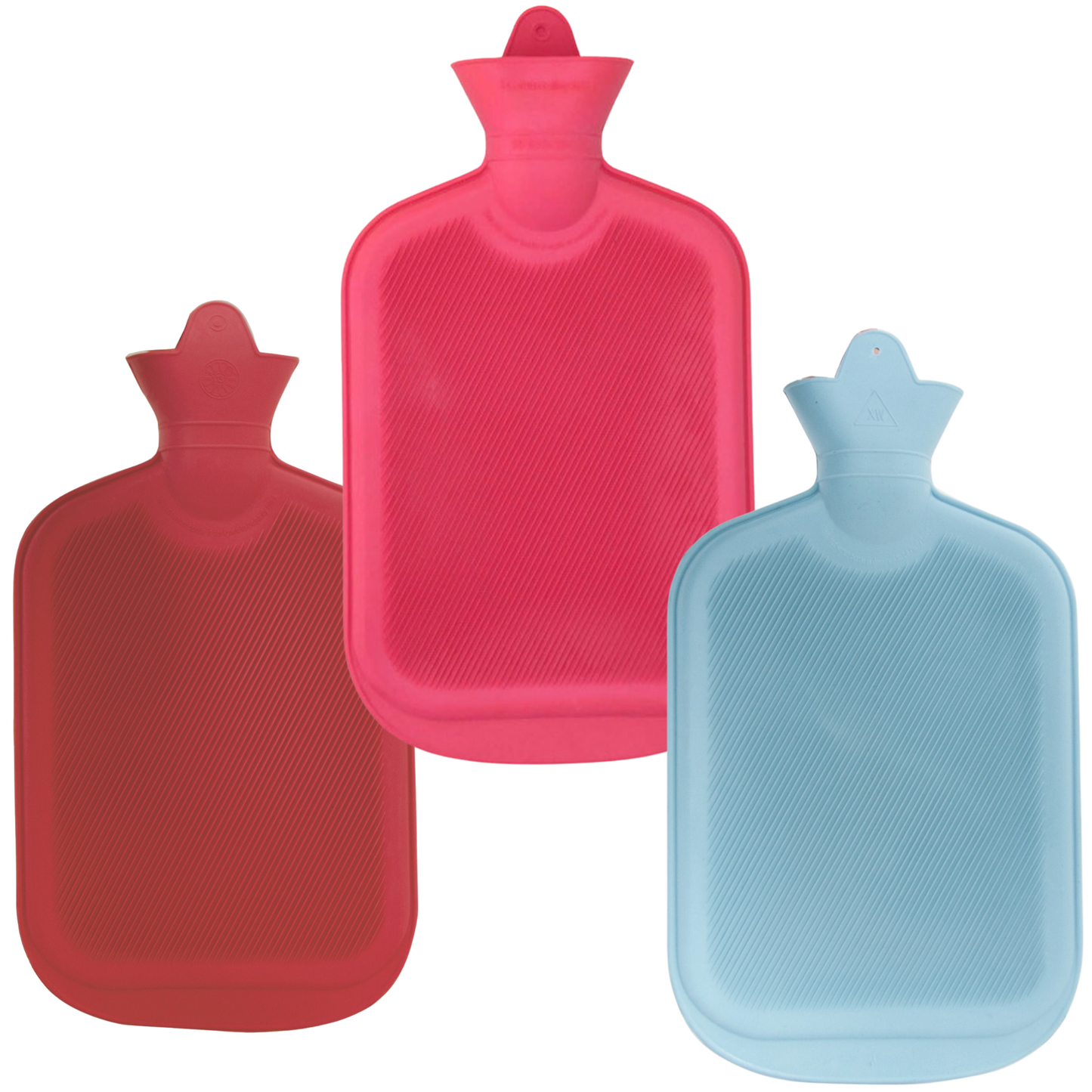 2L HOT WATER BOTTLE Winter Warm Natural Rubber Bag-0