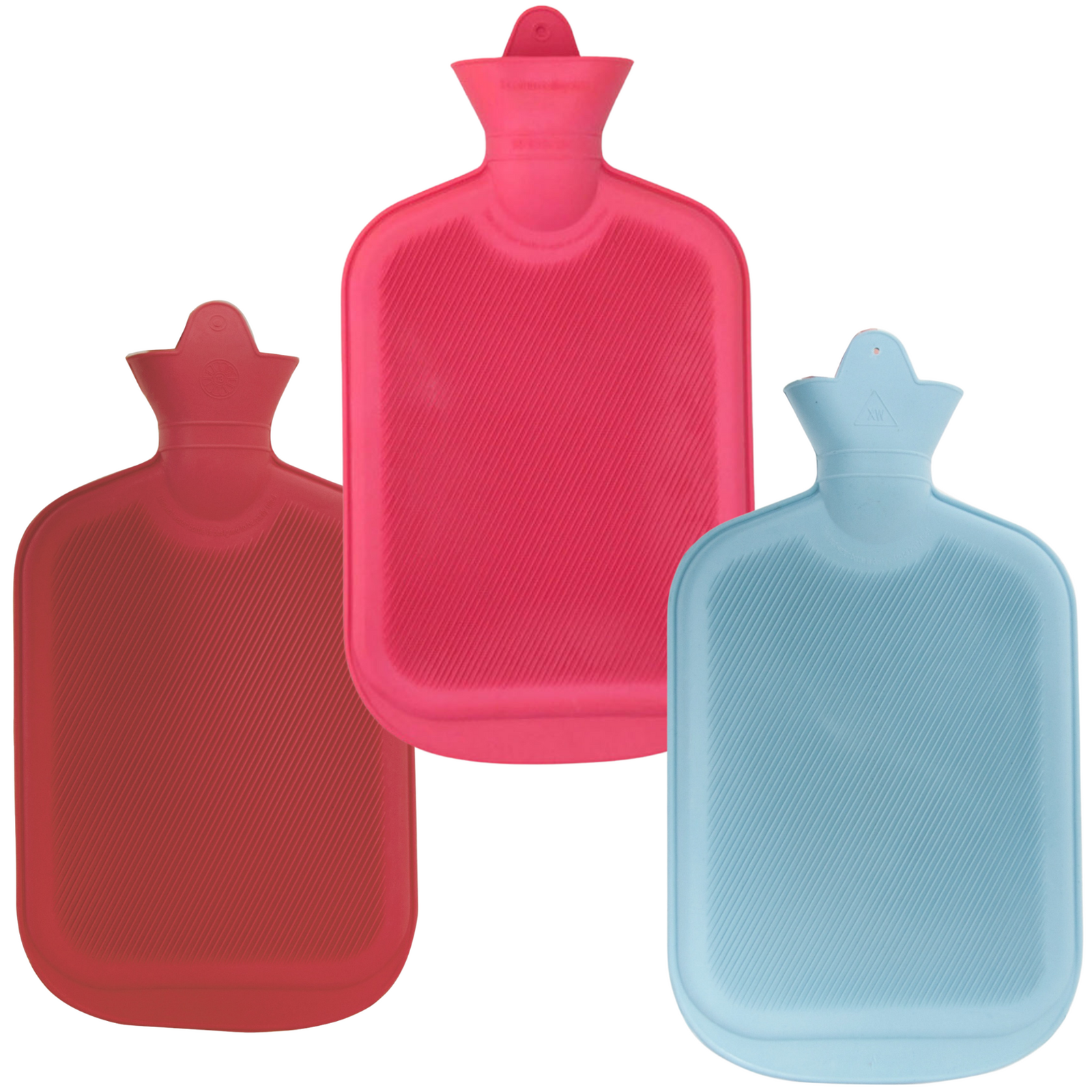 2L HOT WATER BOTTLE Winter Warm Natural Rubber Bag-0