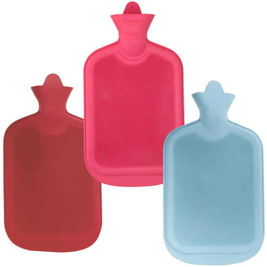 2L HOT WATER BOTTLE Winter Warm Natural Rubber Bag-0