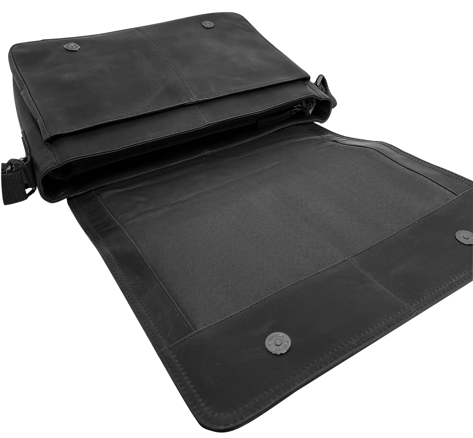 Futura Mens Laptop Messenger Sling Bag School Work Shoulder Strap - Black-2